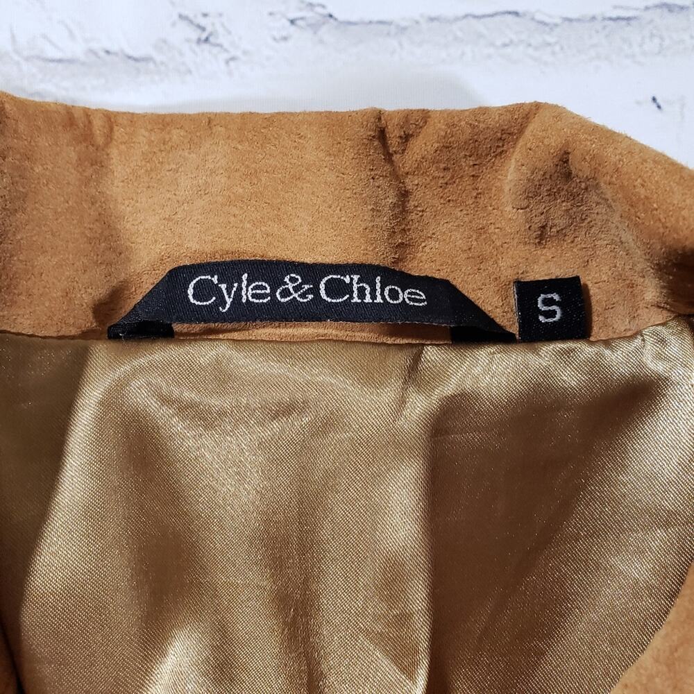 Cyle & Chloe Leather Jacket Lace Up Back Size Small - Picture 7 of 10
